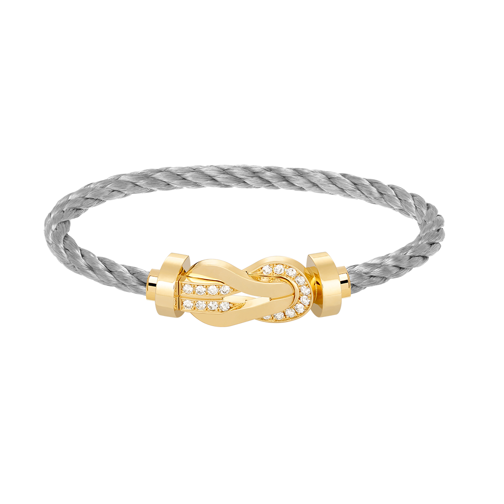 [Rose Jewels]Chance großes 8-stelliges Schnallen-Halbdiamant-Armband Gold