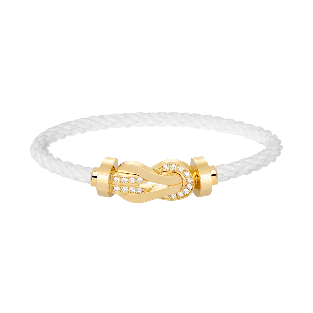 [Rose Jewels]Chance großes 8-stelliges Schnallen-Halbdiamant-Armband Gold