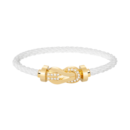 [Rose Jewels]Chance großes 8-stelliges Schnallen-Halbdiamant-Armband Gold