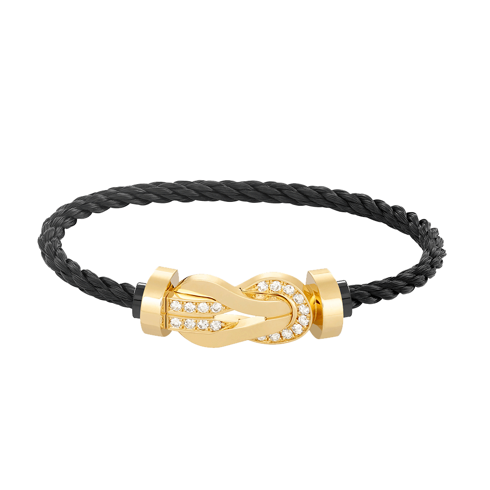 [Rose Jewels]Chance großes 8-stelliges Schnallen-Halbdiamant-Armband Gold