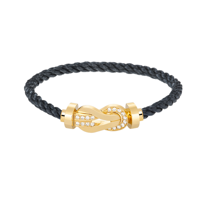 [Rose Jewels]Chance großes 8-stelliges Schnallen-Halbdiamant-Armband Gold