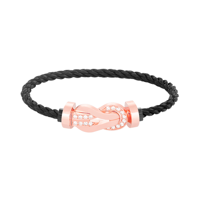 [Rose Jewels]Chance großes Armband mit 8-stelliger Schnalle und halbem Diamanten in Roségold