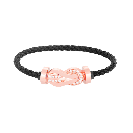 [Rose Jewels]Chance großes Armband mit 8-stelliger Schnalle und halbem Diamanten in Roségold