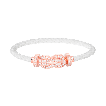 [Rose Jewels]Chance großes Armband mit 8-stelliger Schnalle und Diamanten in Roségold