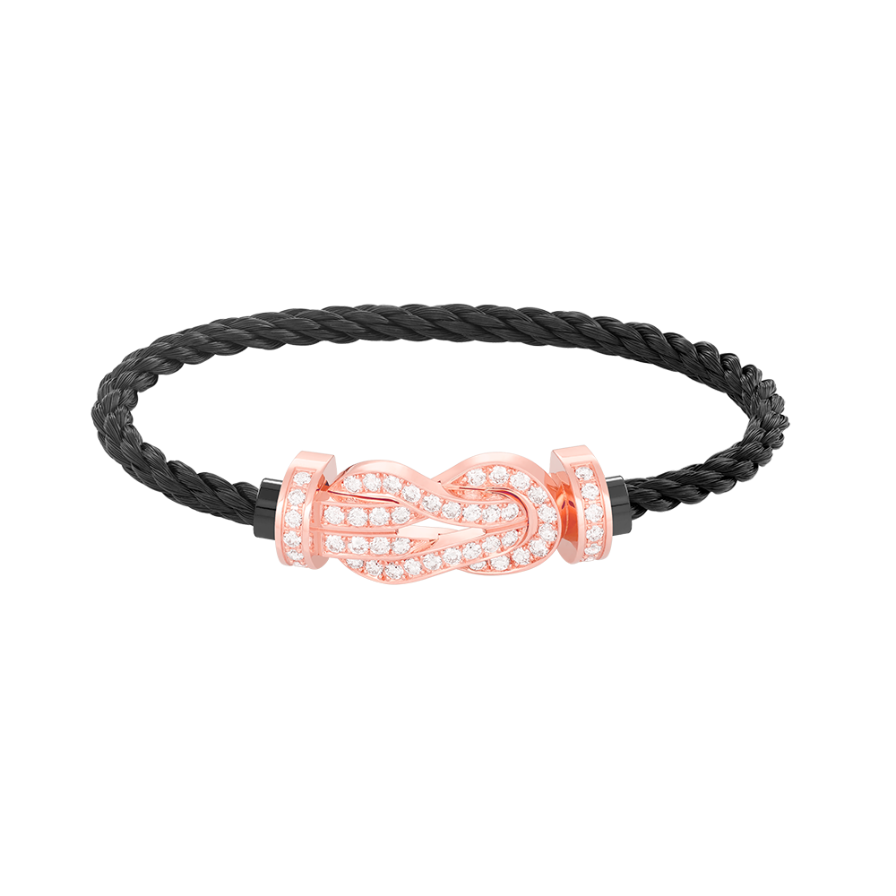 [Rose Jewels]Chance großes Armband mit 8-stelliger Schnalle und Diamanten in Roségold