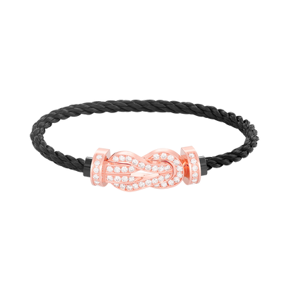 [Rose Jewels]Chance großes Armband mit 8-stelliger Schnalle und Diamanten in Roségold