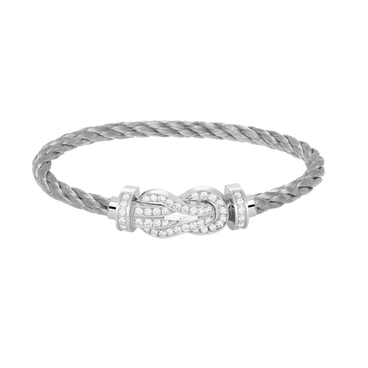 [Rose Jewels]Chance großes Armband mit 8-stelliger Schnalle und Diamanten in Silber