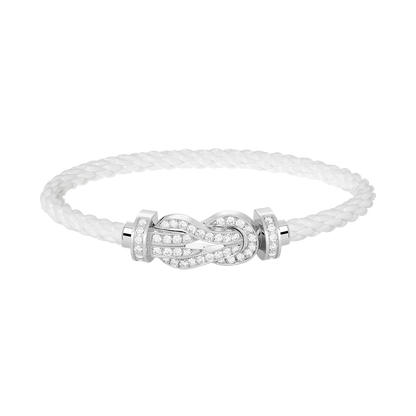 [Rose Jewels]Chance großes Armband mit 8-stelliger Schnalle und Diamanten in Silber