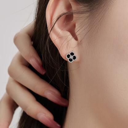 [Rose Jewels]Four-Leaf Clover Flower Shape Exquisite Earrings