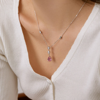 [Rose Jewels]Dazzling Pear Cut Necklace