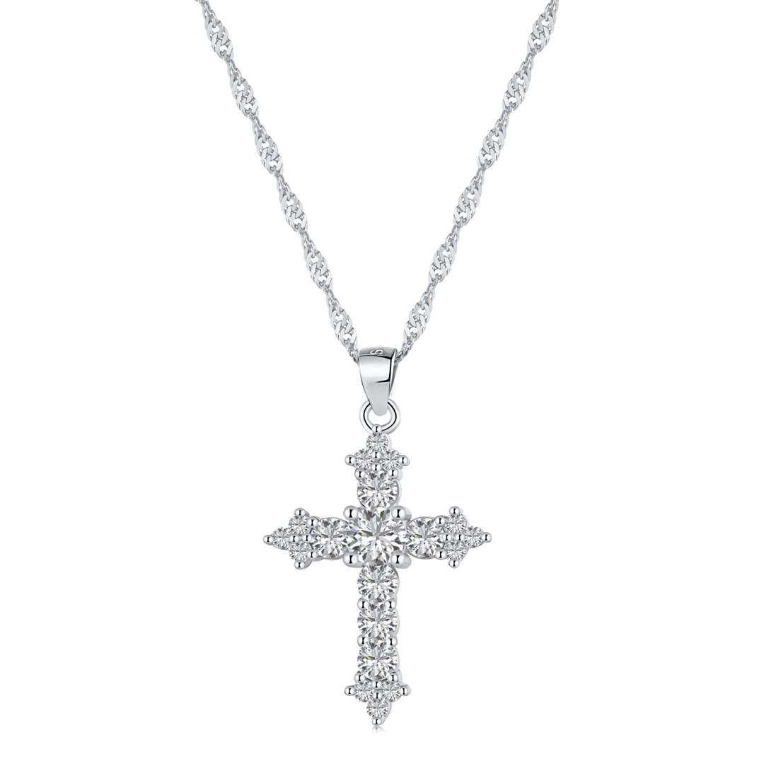 [Rose Jewels]Delicate Cross Shape Necklace