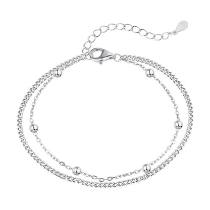 [Rose Jewels]Delicate Bead Double Layer Bracelet