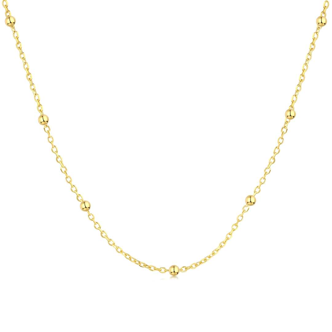 [Rose Jewels]Small Bead Clavicle Chain Simple Necklace