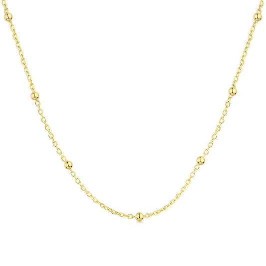 [Rose Jewels]Small Bead Clavicle Chain Simple Necklace