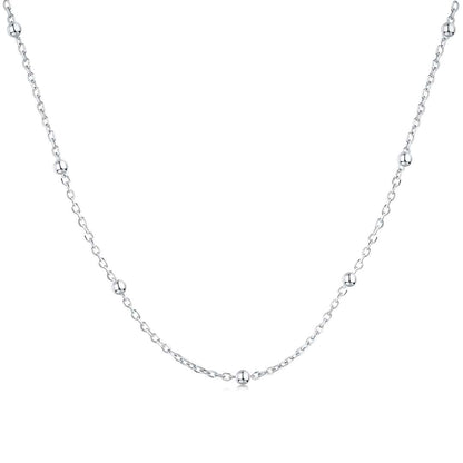 [Rose Jewels]Small Bead Clavicle Chain Simple Necklace