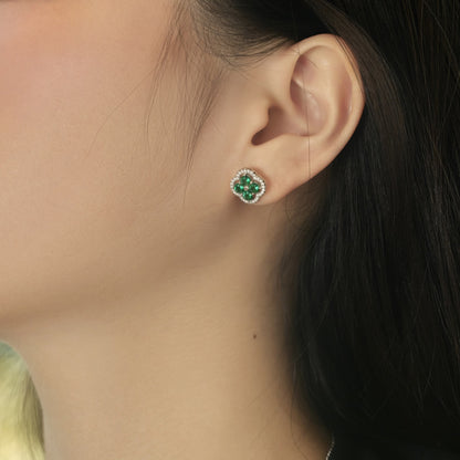 [Rose Jewels]Four-Leaf Clover Exquisite Earrings