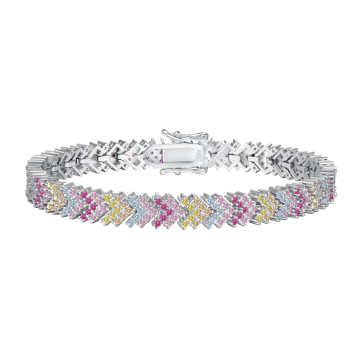 [Rose Jewels]Ornate Sparkling Round Cut Party Bracelet