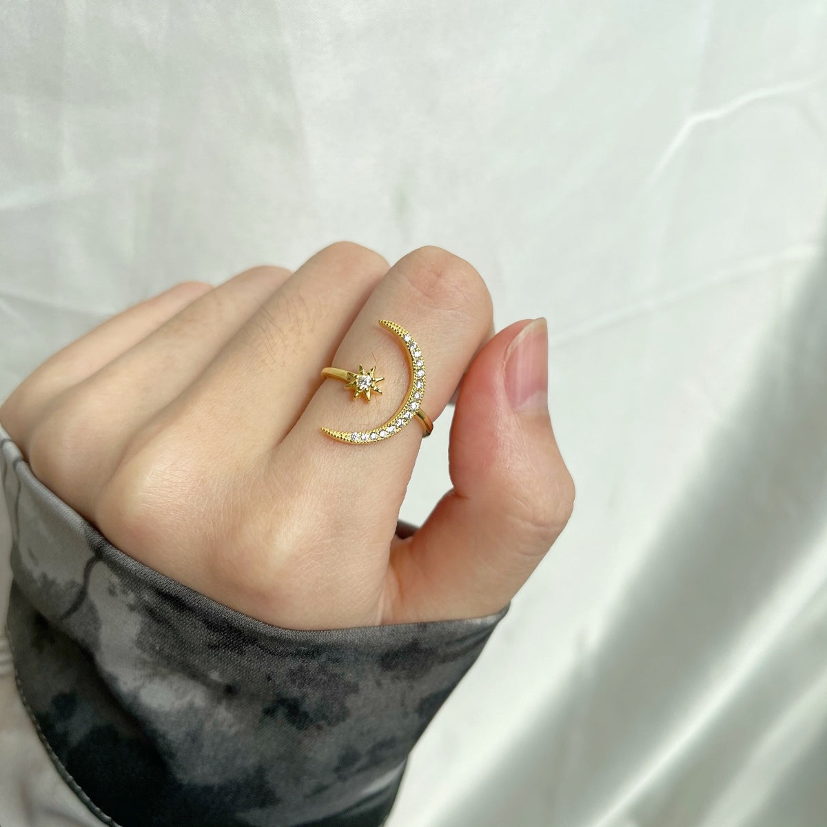 [Rose Jewels]Eternity Moon & Star Ring