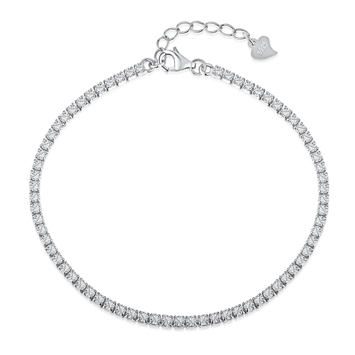 [Rose Jewels]Radiant Shinning Princess Cut Tennis Bracelet