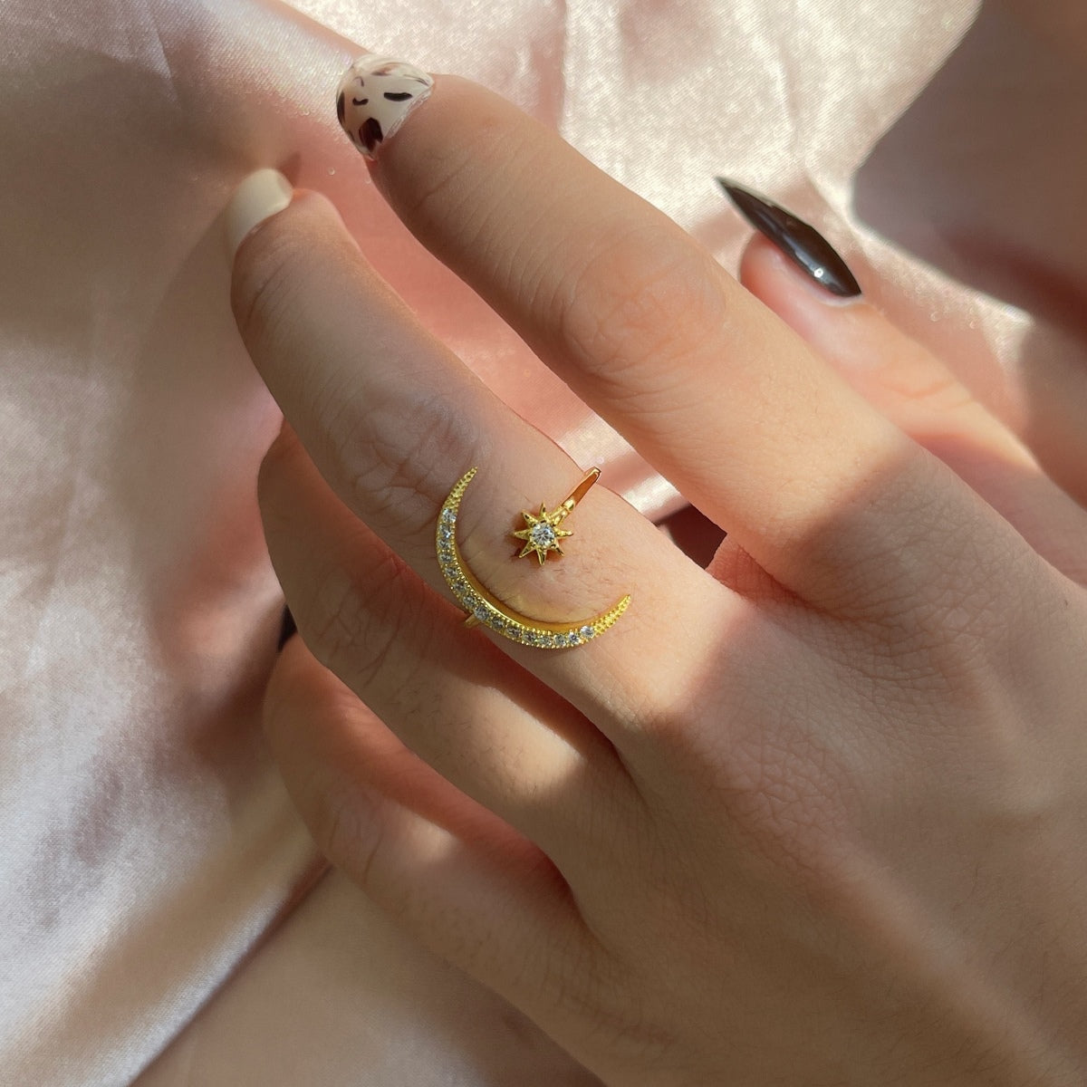 [Rose Jewels]Eternity Moon & Star Ring