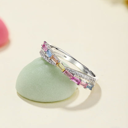 [Rose Jewels]Energetischer, eleganter Partyring im Radiant Cut