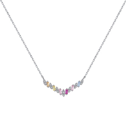 [Rose Jewels]Dazzling Rainbow Necklace