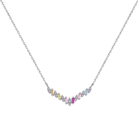 [Rose Jewels]Dazzling Rainbow Necklace