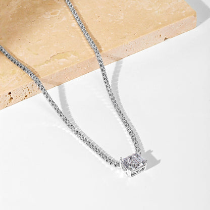 [Rose Jewels]4.0 Carat Elegant Radiant Cut Necklace