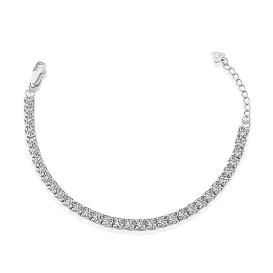 [Rose Jewels]Sparkling Radiant Princess Cut Tennis Bracelet