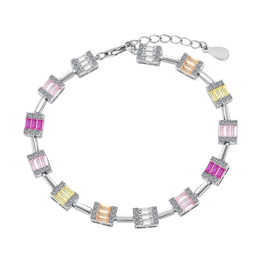 [Rose Jewels]Dainty Charming Emerald Cut Daily Bracelet