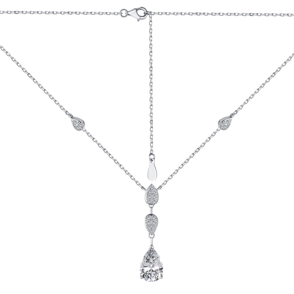 [Rose Jewels]Dazzling Pear Cut Necklace