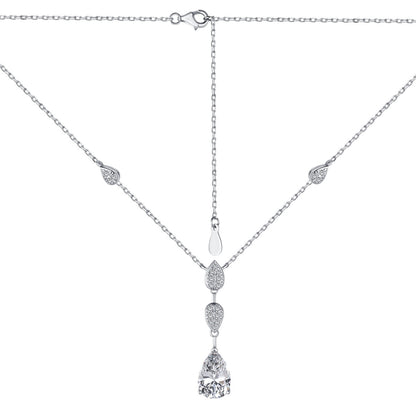 [Rose Jewels]Dazzling Pear Cut Necklace