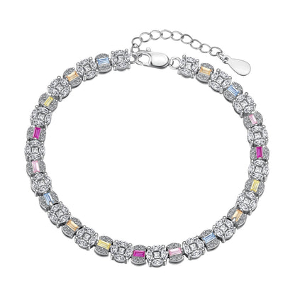 [Rose Jewels]Dazzling Radiant Multi Cut Daily Bracelet