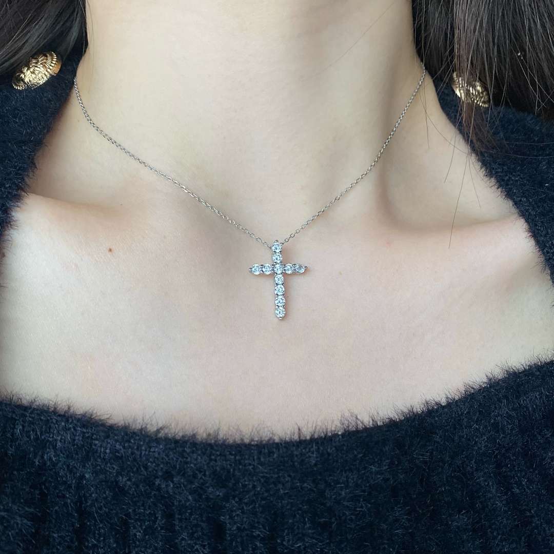 [Rose Jewels]Unique Cross Shape Necklace