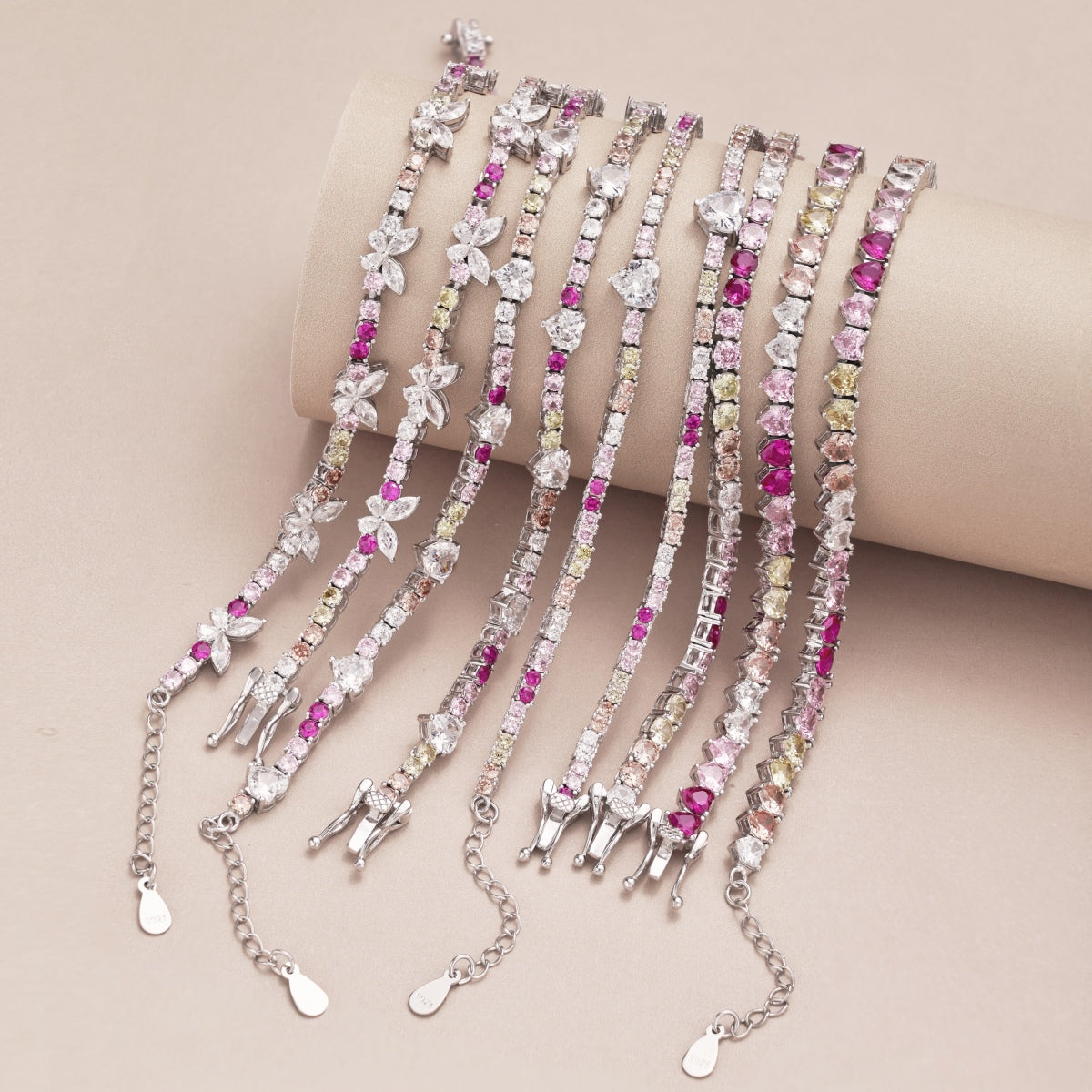 [Rose Jewels]Delicate Colorful Emerald Cut Party Bracelet