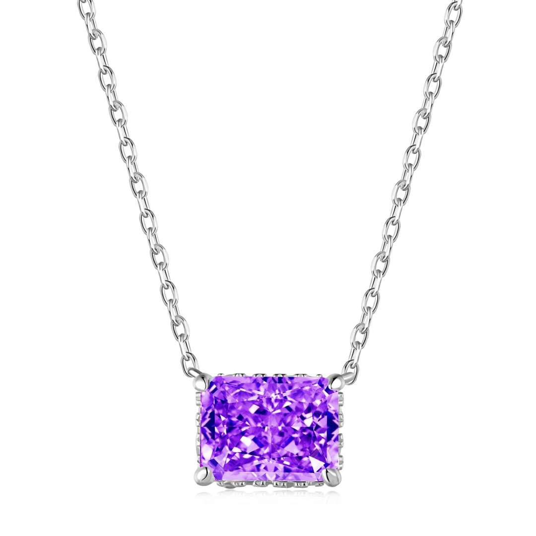 [Rose Jewels]Luxurious Square Shape Colorful Necalack