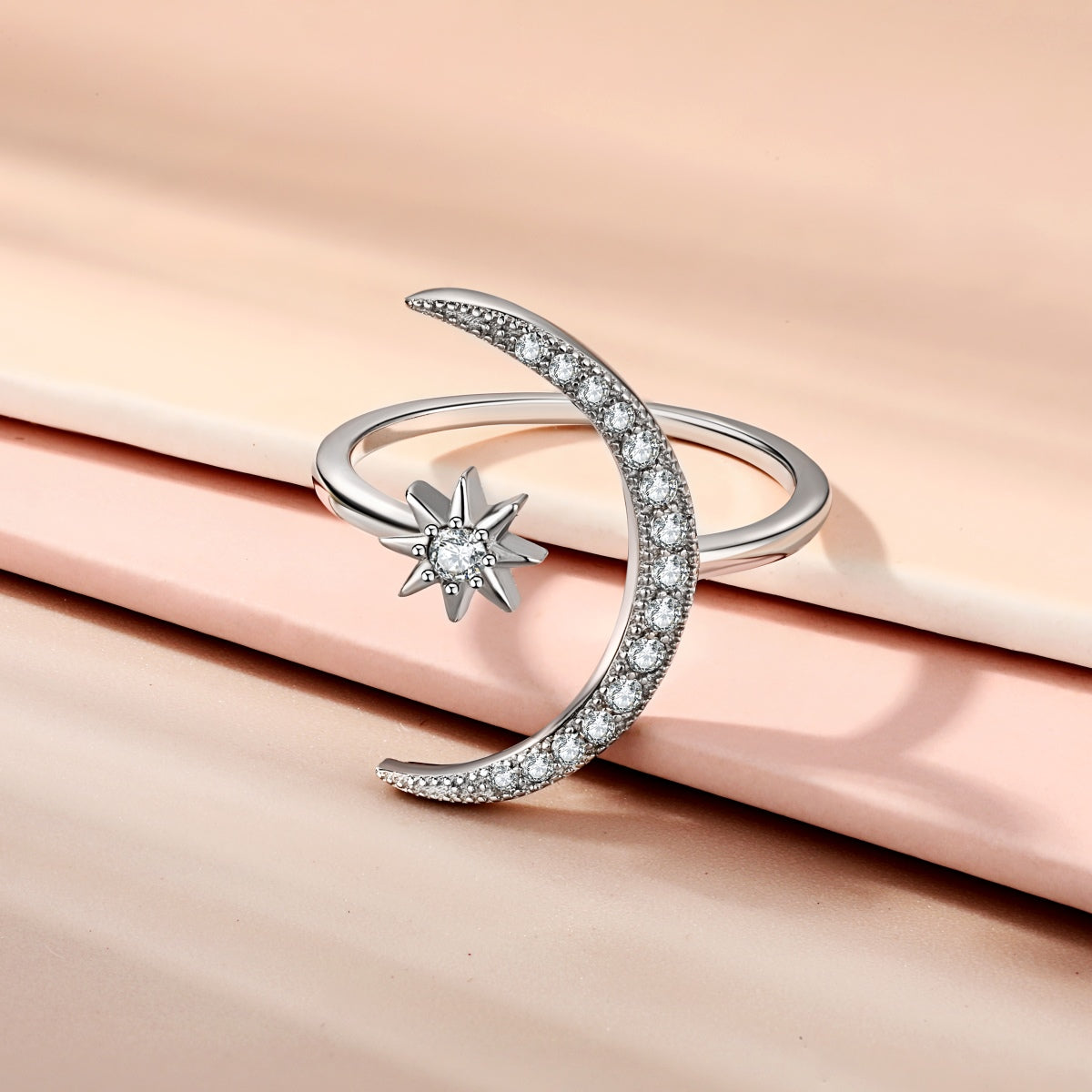 [Rose Jewels]Eternity Moon & Star Ring