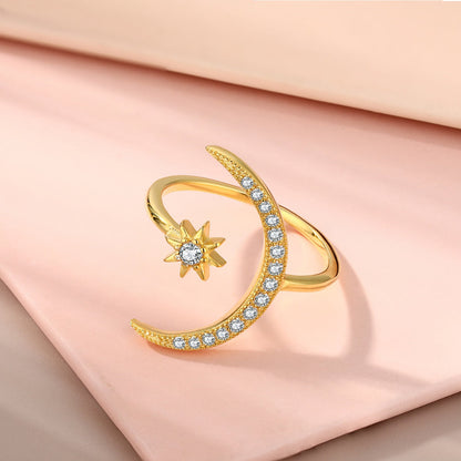 [Rose Jewels]Eternity Moon & Star Ring