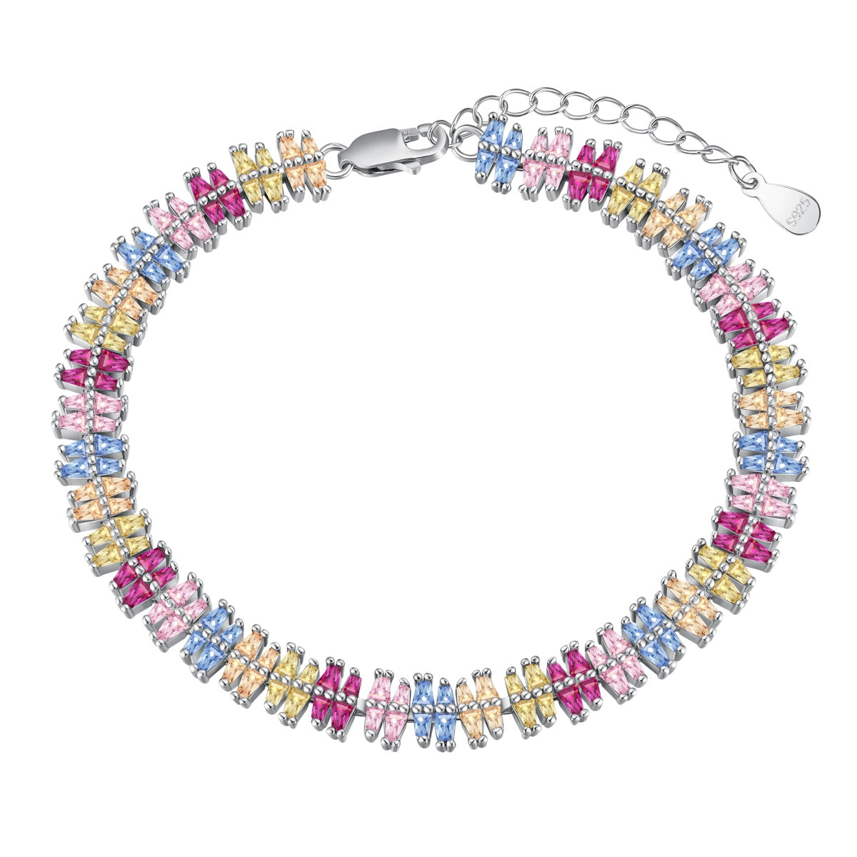 [Rose Jewels]Sparkling Exquisite Multi Cut Party Bracelet