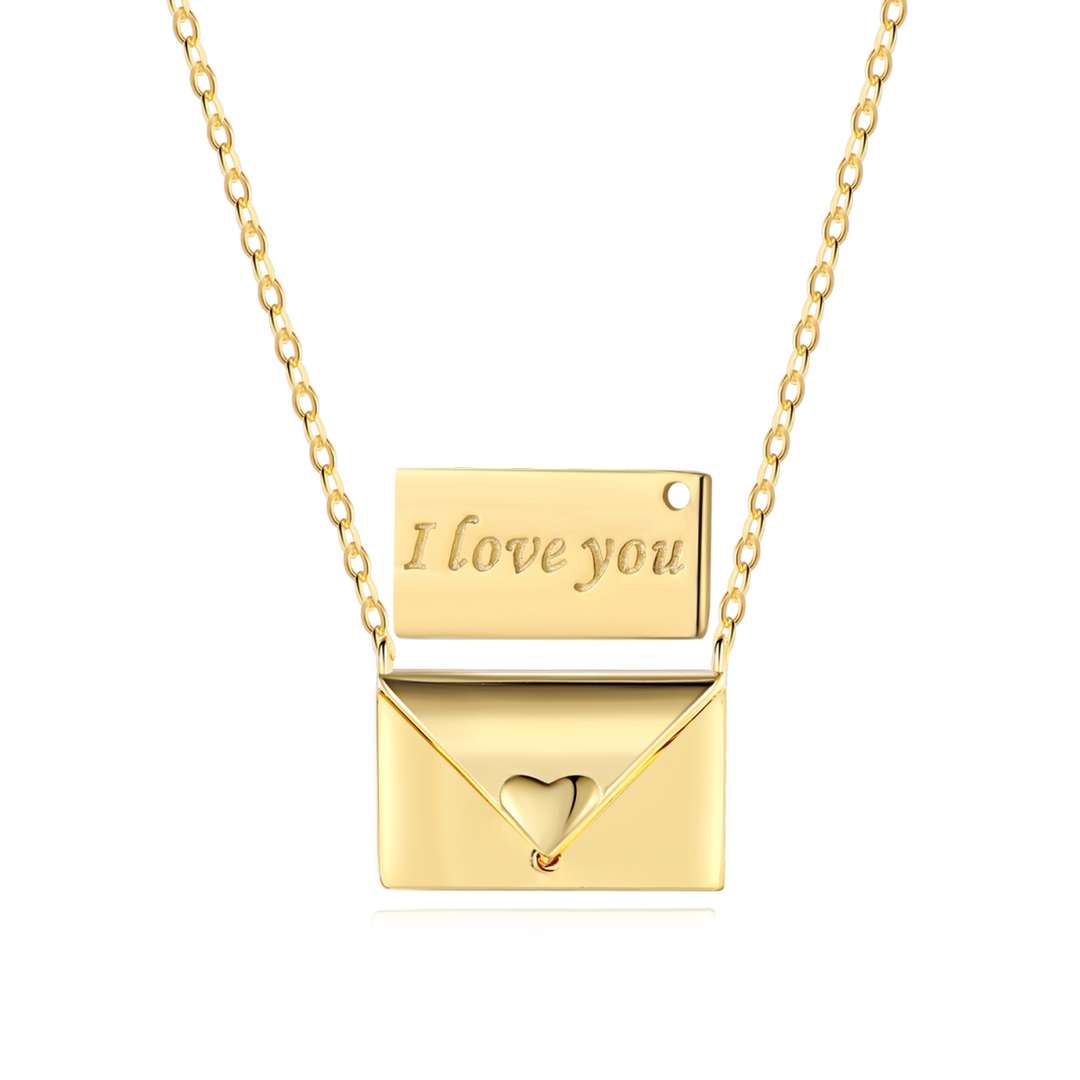 [Rose Jewels]Envelope Heart Shape Mother's Day Necklace