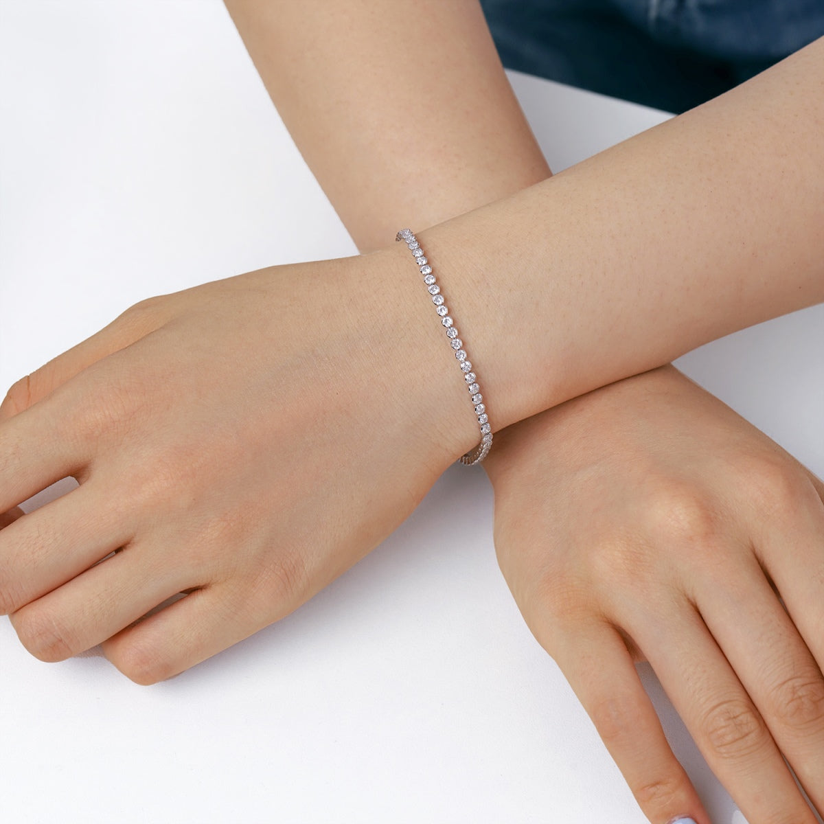 [Rose Jewels]Dazzling Sparkling Round Cut Daily Bracelet