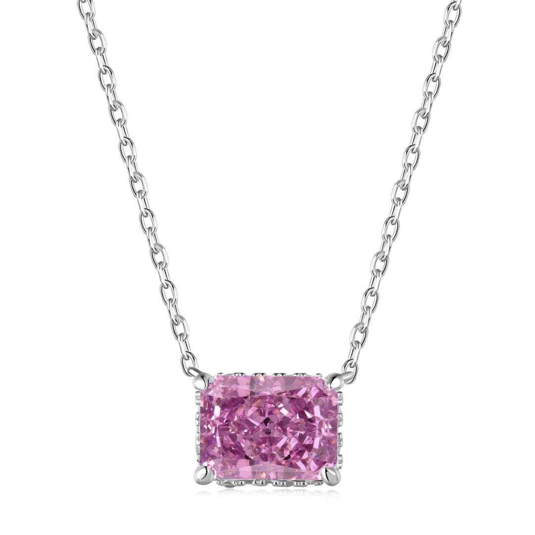 [Rose Jewels]Luxurious Square Shape Colorful Necalack