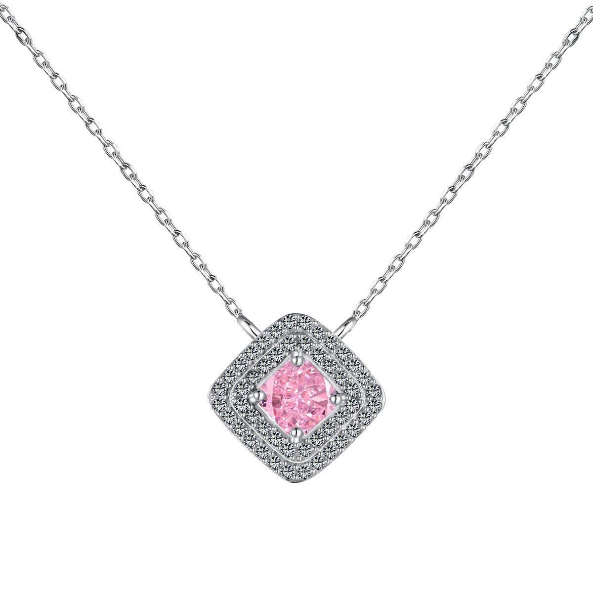 [Rose Jewels]Sparkling Asscher Cut Necklace