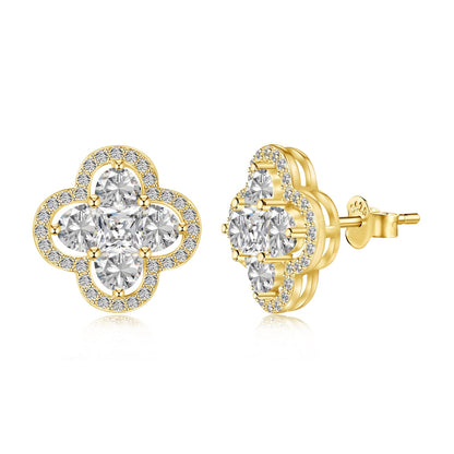 [Rose Jewels]Lucky Four-Leaf Clover Exquisite Earrings