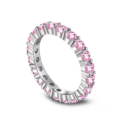 [Rose Jewels]Funkelnder Tennisring mit Rundschliff