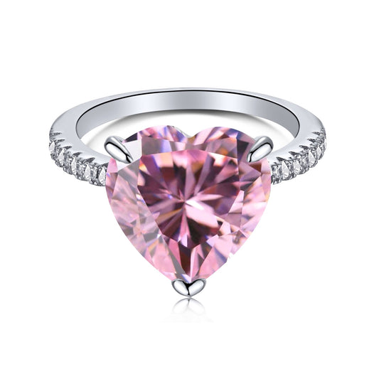 [Rose Jewels]6.0 Carat Luxurious Sparkling Romantic Heart Cut Lover Ring