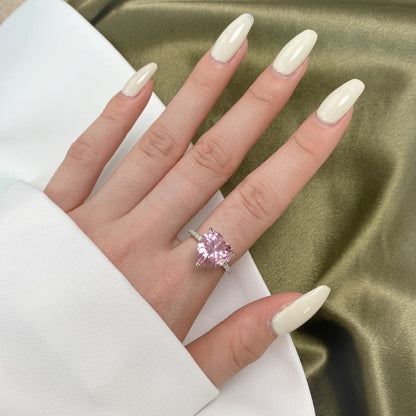 [Rose Jewels]6.0 Carat Luxurious Sparkling Romantic Heart Cut Lover Ring