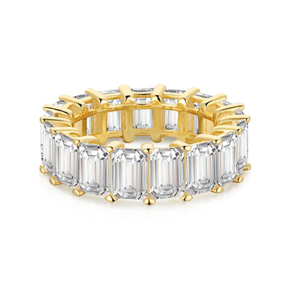 [Rose Jewels]0.75 Carat Elegant Emerald Cut Tennis Ring