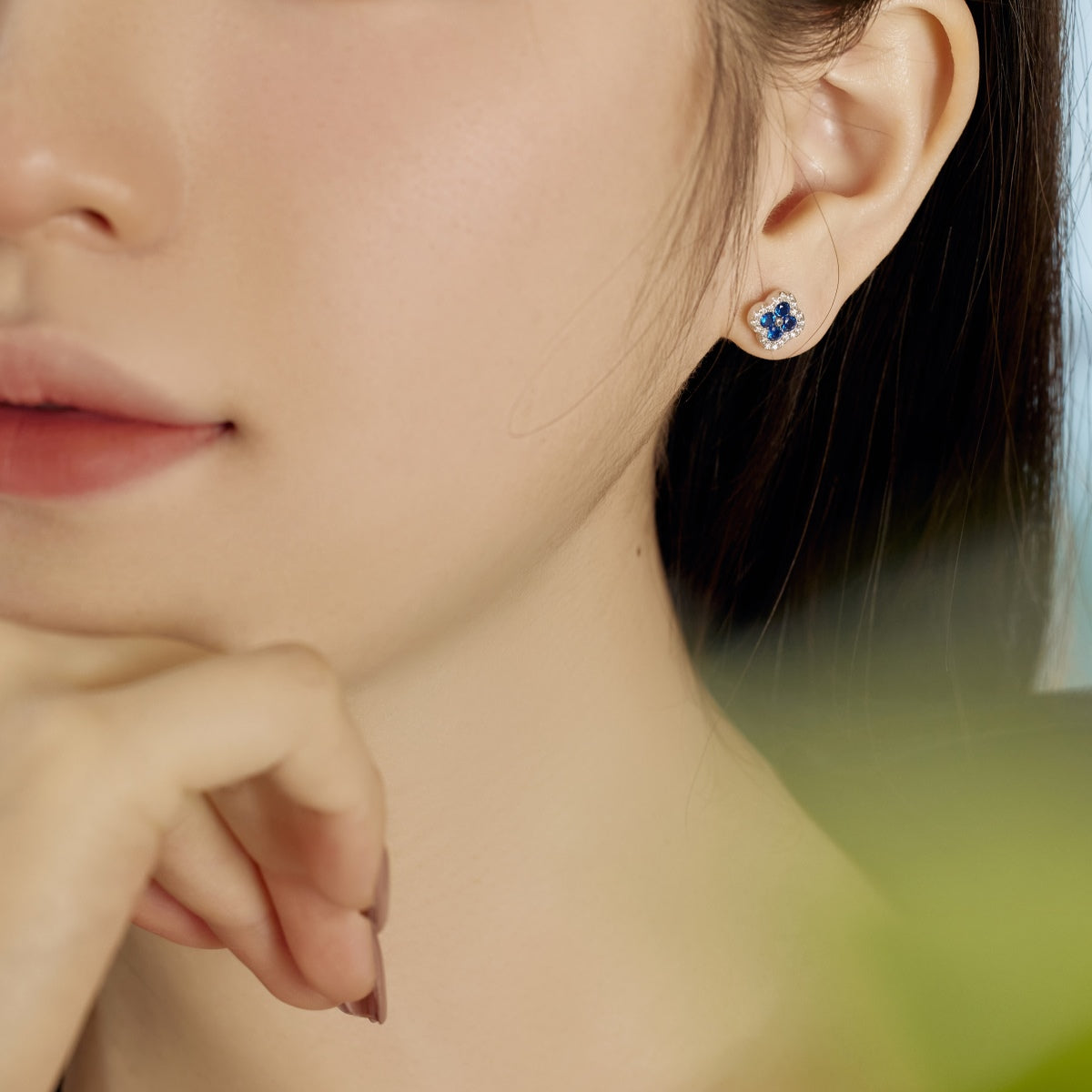 [Rose Jewels]Four-Leaf Clover Flower Shaped Earrings