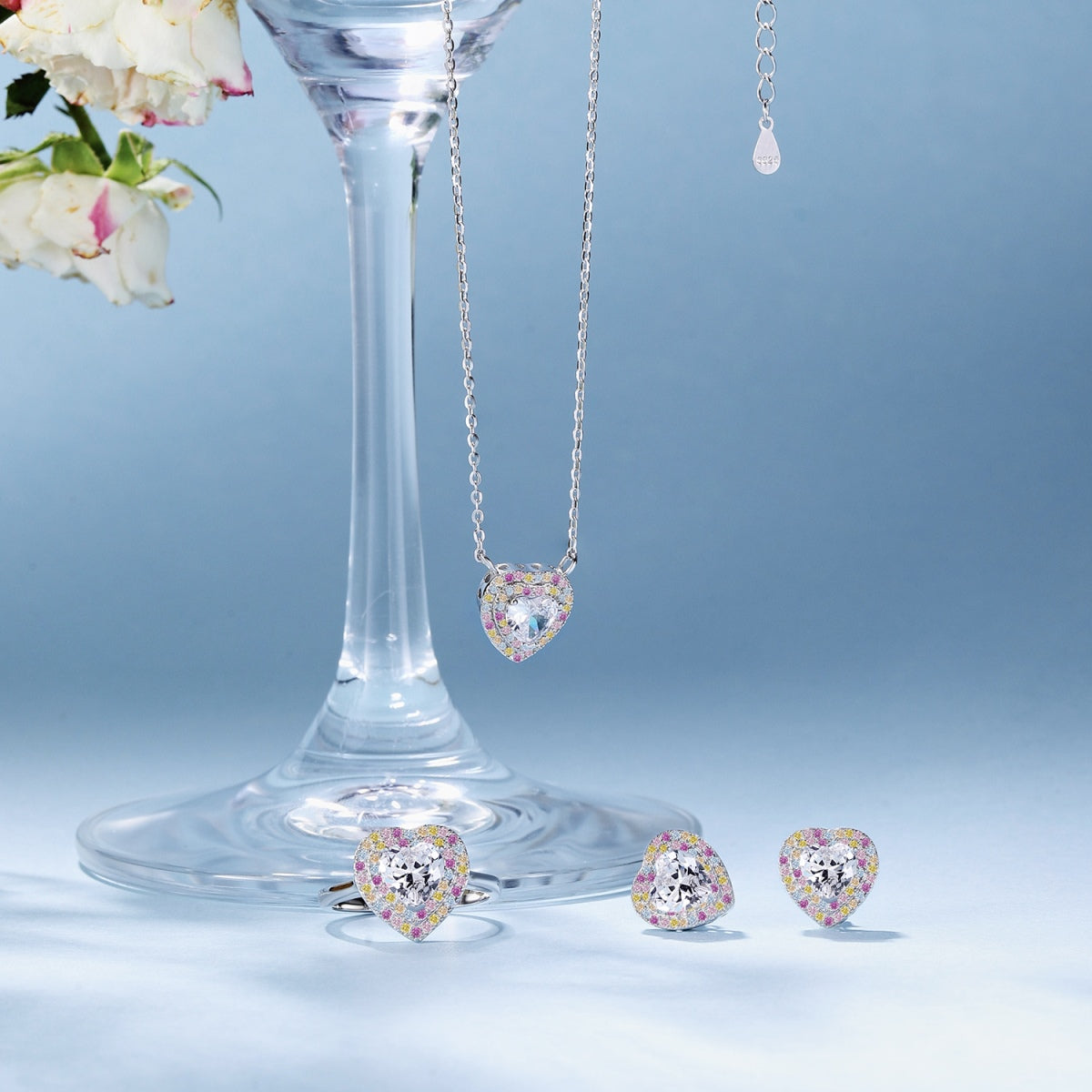 [Rose Jewels]Exquisite Heart Shape Necklace